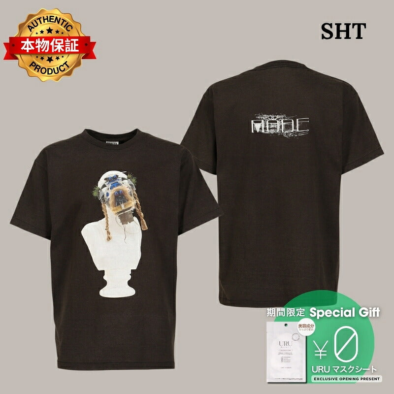 SHT 【本物保証】Tシャツ、ストリートスタイル、メンズ DERCETO TEE / BLK