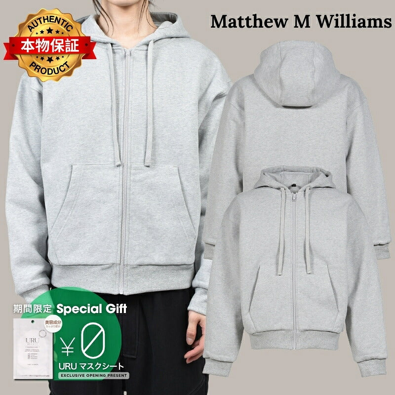 Matthew M. Williams マシュー・M・ウィリアムズ【本物保証】 パーカー、ストリートスタイル、メンズ   DOUBLE LAYER ZIP UP HOODIE / GRY