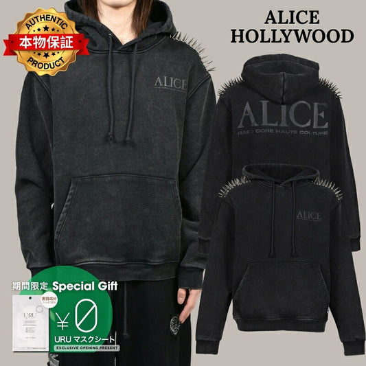 ALICE HOLLYWOOD アリス・ハリウッド【本物保証】 パーカー/スウェット ストリート系 メンズ DEEGAN PULLOVER HOODIE / BLK