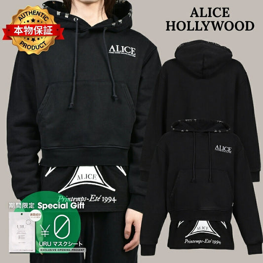 ALICE HOLLYWOOD アリス・ハリウッド【本物保証】 パーカー/スウェット ストリート系 メンズ CO-TOUR LAYERED SWEATSHIRT / BLK