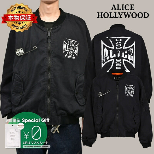 ALICE HOLLYWOOD アリス・ハリウッド 【本物保証】アウター、に ストリート系 メンズ  x FMCD MOTO COUTURE MA-1 BOMBER JACKET (EXCLUCIVE) / BLK