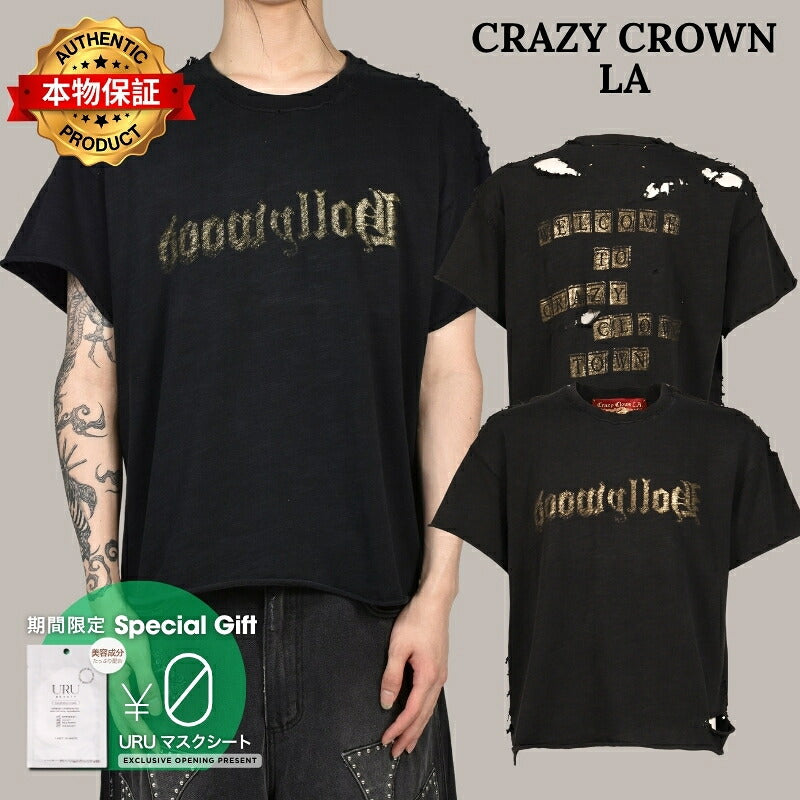 Crazy Clown LA クレイジー クラウン エルエー 【本物保証】 Tシャツ ストリート系 メンズ HOLLYWOOD ANTIQUE ASSEMBLAGE T-SHIRT / Lv.3 / BLK