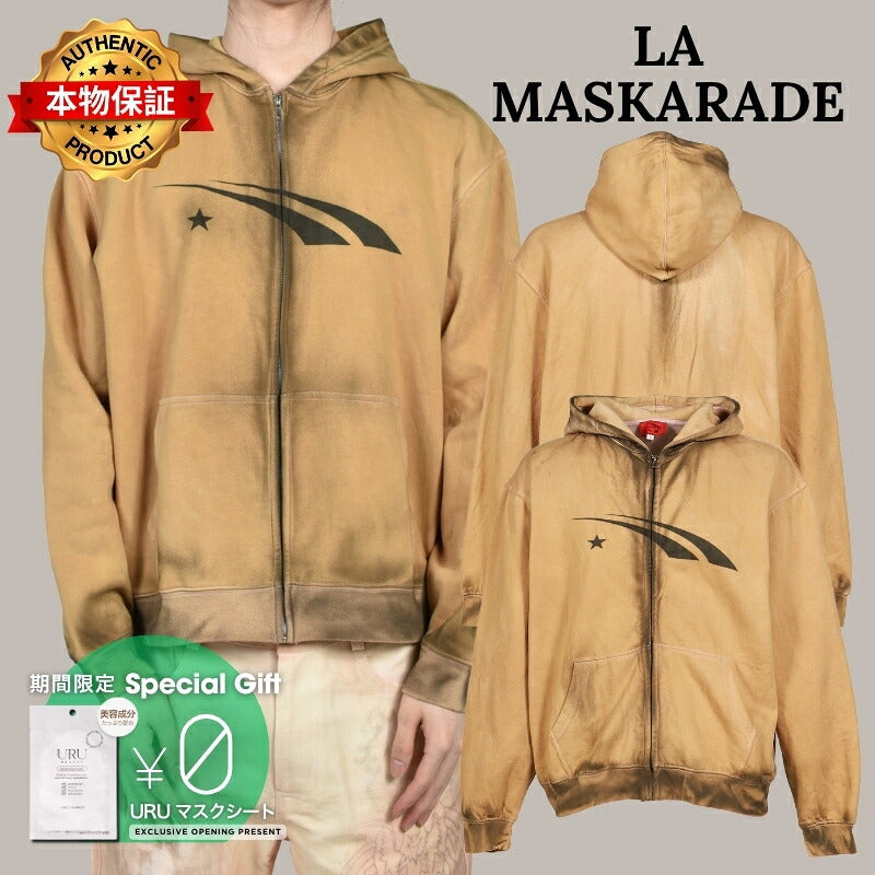 LA MASKARADE ラ・マスカレード 【本物保証】 パーカー ストリート系 メンズ DIRTY MSKRD HOODIE / BEI