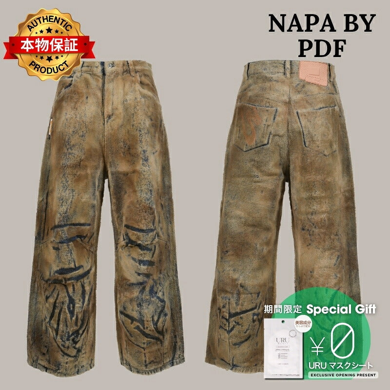 NAPA by PDF NAPA（PDF版） 【本物保証】 パンツ ストリート系 メンズ LEGGENDA FUR FLOCK PANT / BEI