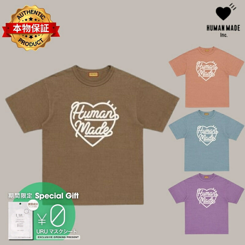 Human Made ヒューマンメイド【本物保証】COLOR T-SHIRT 半袖 メンズ レディース バックロゴTシャツ T-Shir ア ベイシング エイプ A BATHING APE 創業者 NIGO ニゴー ブランド girls don't cry ガールズドントクライ verdy ピカチュウ コラボ ビッグハート