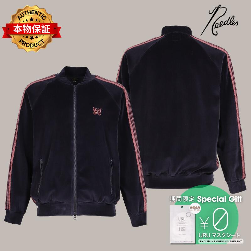 Needles ニードルス 【本物保証】 トラックジャケット ストリート系 メンズ RIB COLLAR TRACK JACKET - C/PE VELOUR / NVY