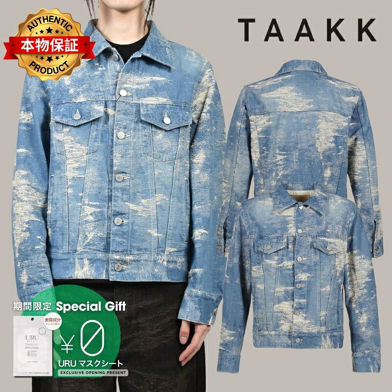 TAAKK ターク 【本物保証】 ジャケット ストリート系 メンズ 3RD TYPE DENIM JACKET / INDIGO BLEACH