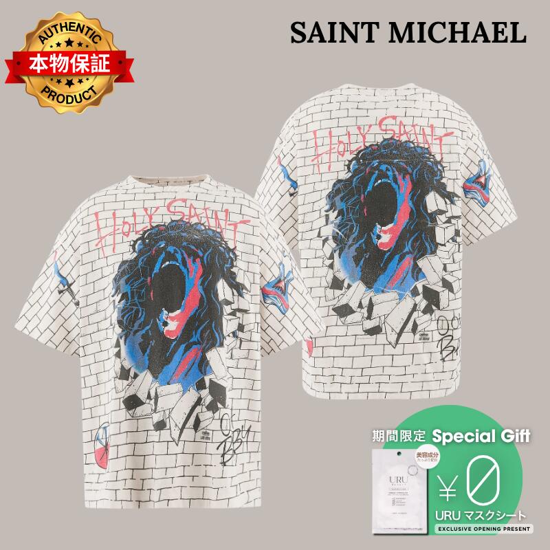 SAINT Mxxxxxx 【本物保証】 Tシャツ ストリート系 メンズ SS T-SHIRT/HOLY SAINT / WHT