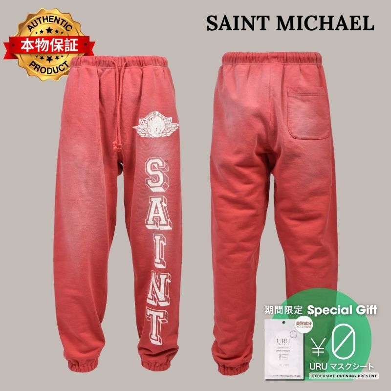 SAINT Mxxxxxx 【本物保証】 スウェットパンツ ストリート系 メンズ SWEAT PANTS/BABY MICHAEL / RED