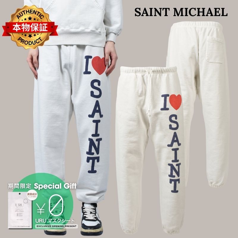 SAINT Mxxxxxx 【本物保証】 スウェットパンツ ストリート系 メンズ SWEAT PANTS/I LOVE SAINT / WHT