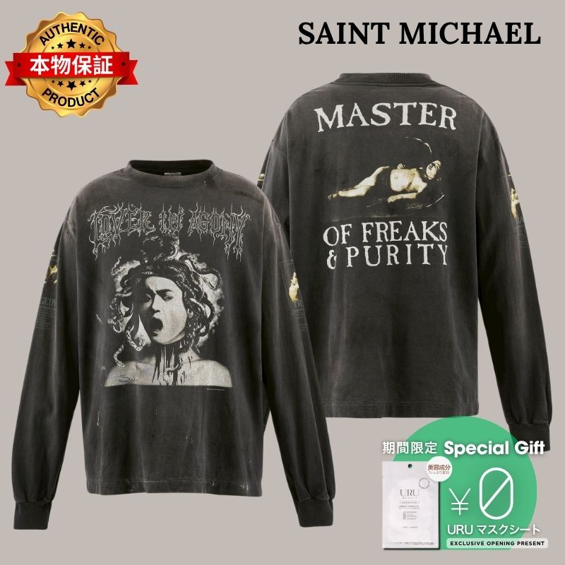 SAINT Mxxxxxx 【本物保証】 Tシャツ ストリート系 メンズ LS T-SHIRT/MEDUSA / BLK