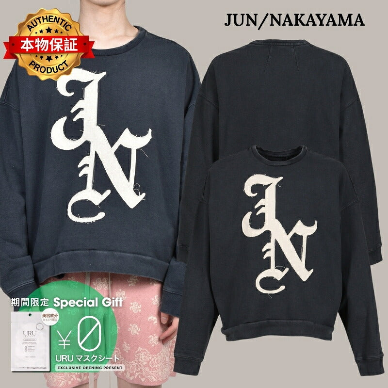 JUN/NAKAYAMA ジュン/中山 【本物保証】 スウェット ストリート系 メンズ JN PATCH CREWNECK / BLK