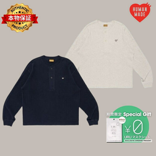 HUMAN MADE ヒューマンメイド 【本物保証】Tシャツ ストリート系 メンズ Henley Neck Shirt