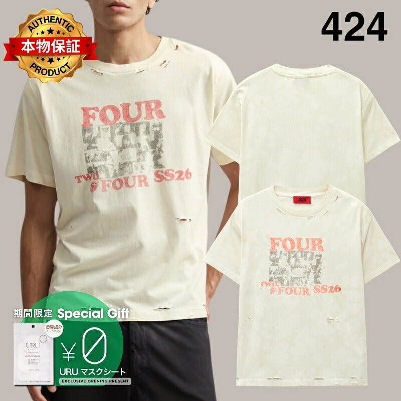 424 フォートゥーフォー 【本物保証】 Tシャツ ストリート系 メンズ COLLAGE ROLLING STONES TEE