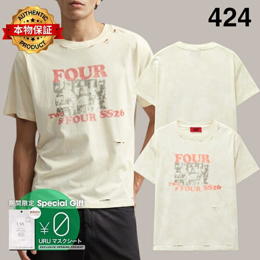 424 フォートゥーフォー 【本物保証】 Tシャツ ストリート系 メンズ COLLAGE ROLLING STONES TEE