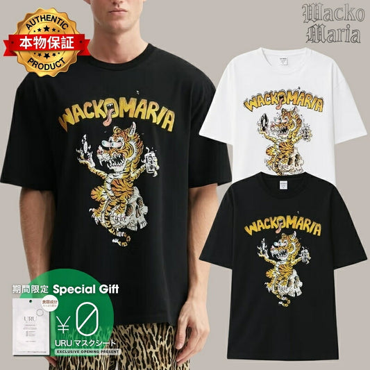 WACKO MARIA  ワコマリア 【本物保証】Tシャツ ストリート系 メンズ Tim Lehi / Washed Heavy Weight Crewneck T-Shirt