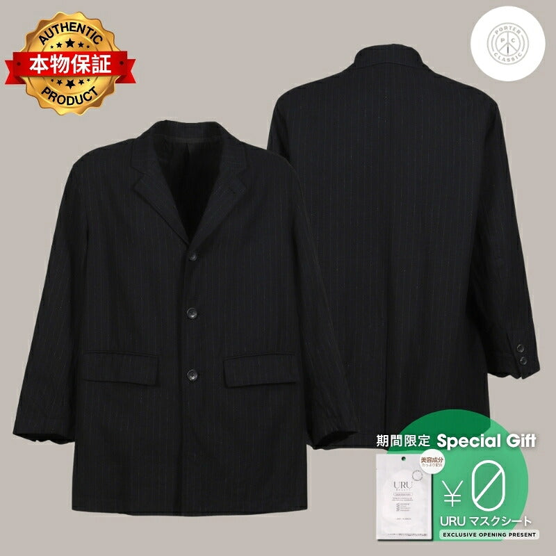 PORTER CLASSIC 【本物保証】 ジャケット ストリート系 メンズ PIN STRIPE BEBOP JACKET / BLK