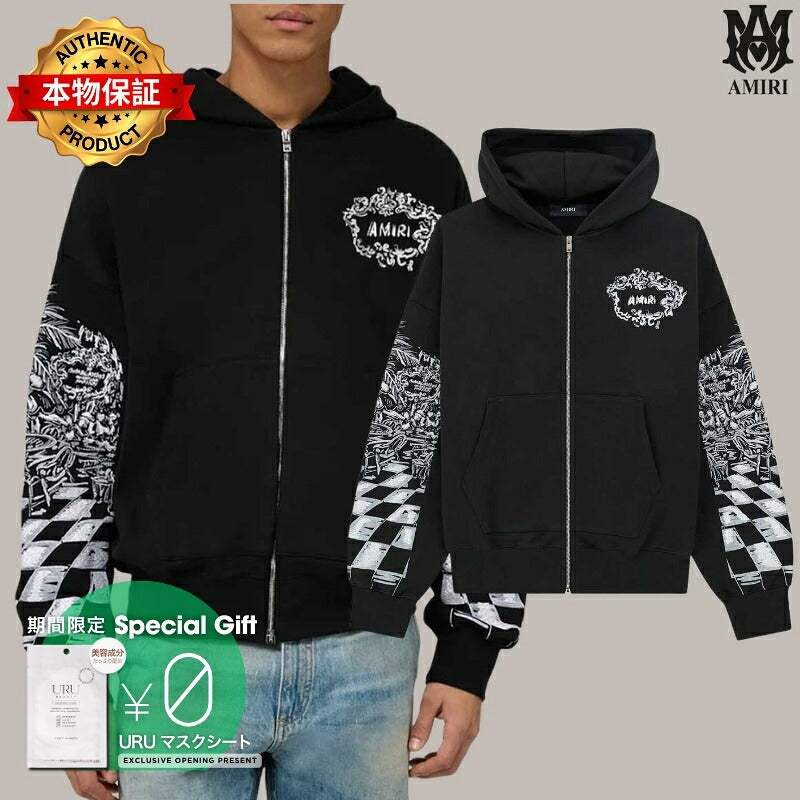 AMIRI アミリ 【本物保証】 パーカー ストリート系 メンズ CHATEAU SKETCH ZIP HOODIE
