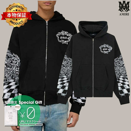 AMIRI アミリ 【本物保証】 パーカー ストリート系 メンズ CHATEAU SKETCH ZIP HOODIE