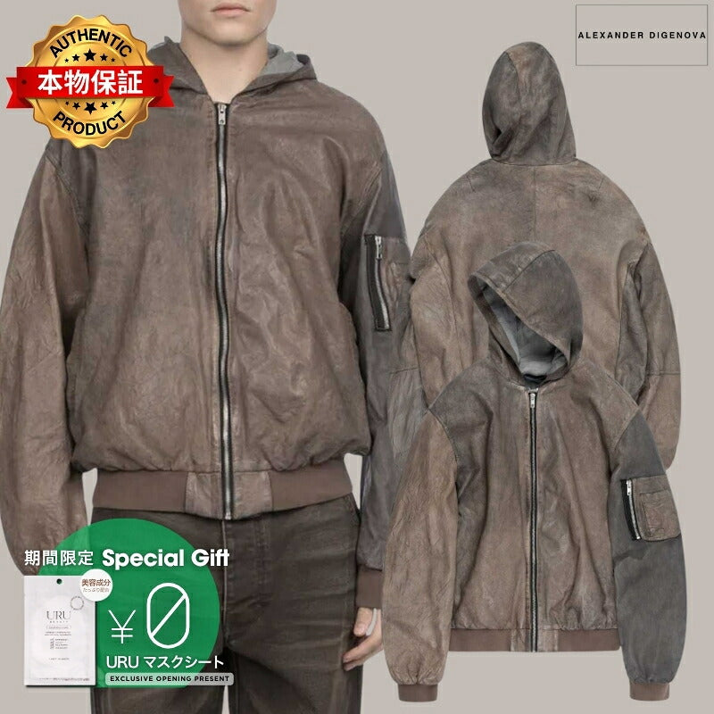 ALEXANDER DIGENOVA アレキサンダー・ディジェノバ 【本物保証】 ジャケット ストリート系 メンズ LEATHER BOMBER JACKET