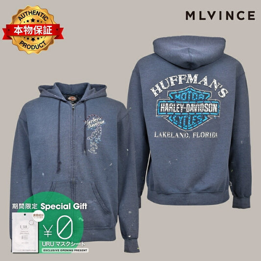 MLVINCE メルヴィンス 【本物保証】 パーカー ストリート系 メンズ LAKELAND,FL ZIP HOODIE / NVY