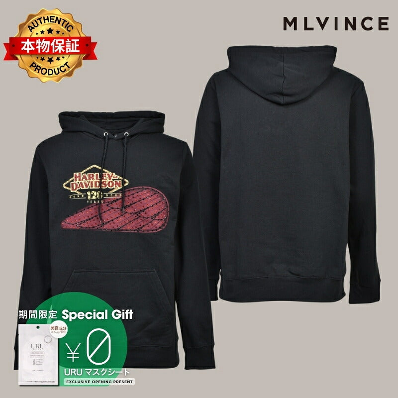 MLVINCE メルヴィンス 【本物保証】 パーカー ストリート系 メンズ 120YEARS HOODIE / BLK