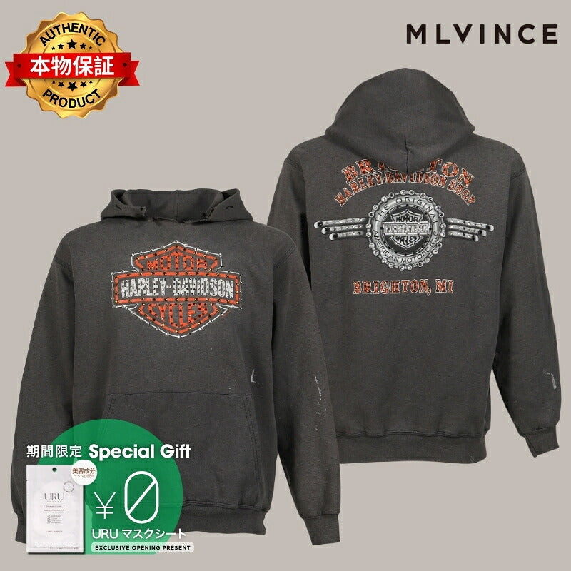 MLVINCE メルヴィンス 【本物保証】 パーカー ストリート系 メンズ BRIGHTON MI HOODIE / GRY