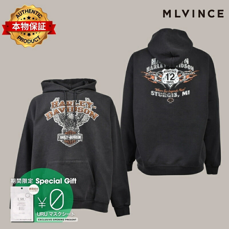 MLVINCE メルヴィンス 【本物保証】 パーカー ストリート系 メンズ STURGIS,MI HOODIE / BLK