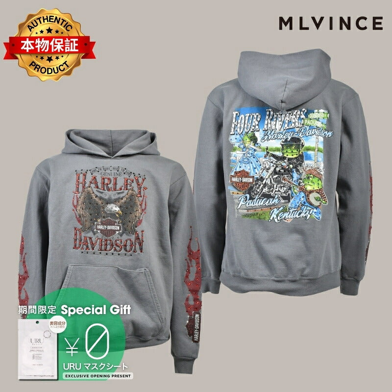 MLVINCE メルヴィンス 【本物保証】 パーカー ストリート系 メンズ FOUR RIVER HOODIE / GRY