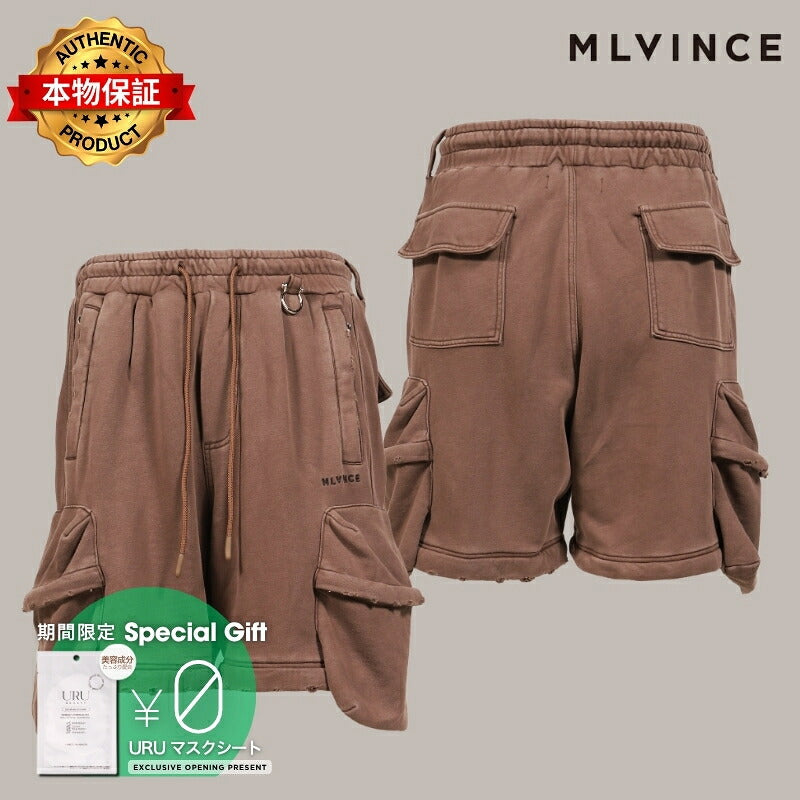 MLVINCE メルヴィンス 【本物保証】 カーゴパンツ ストリート系 メンズ 2WAY SWEAT CARGO PANTS (20TH EXCLUSIVE) / BRWN