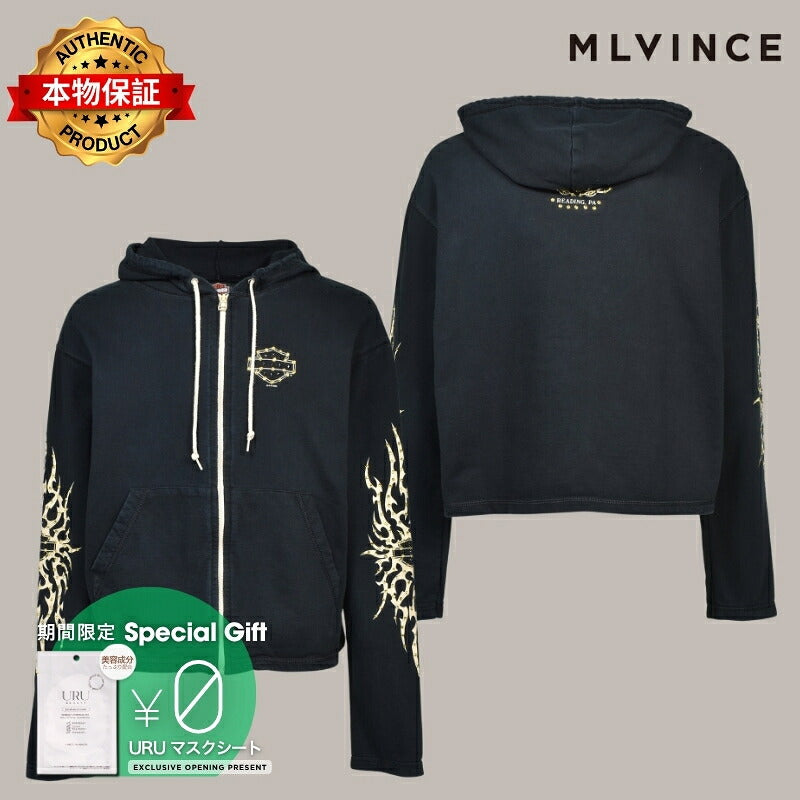 MLVINCE メルヴィンス 【本物保証】 パーカー ストリート系 メンズ READING,PA ZIP HOODIE / BLK