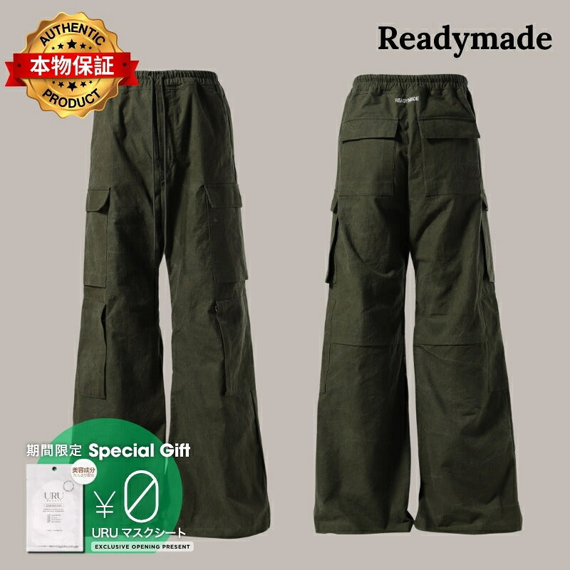 READYMADE レディメイド 【本物保証】 カーゴパンツ ストリート系 メンズ CARGO FLARE PANTS / KHA