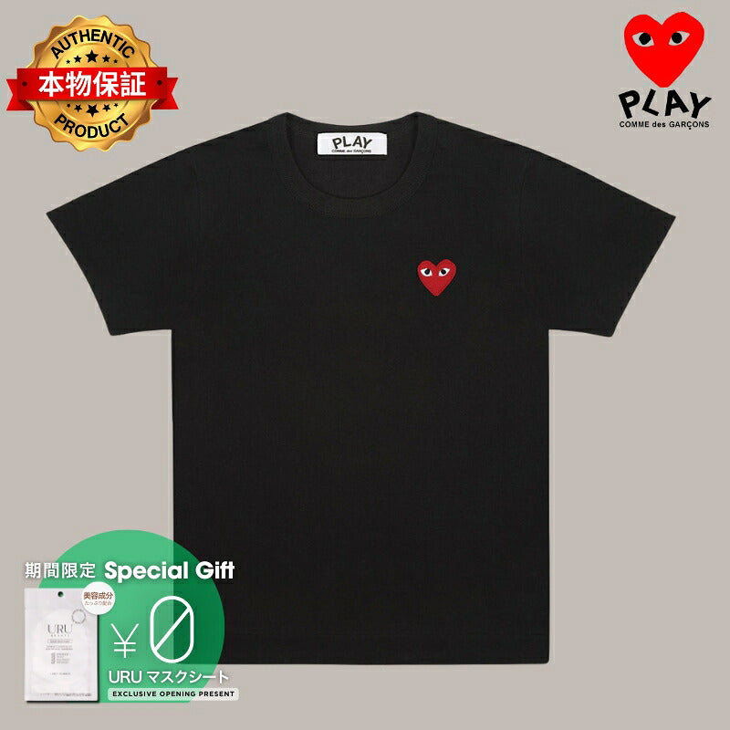 PLAY COMME des GARCONS プレイ コムデギャルソン 【本物保証】 Tシャツ ストリート系 ユニセックス プレイコムデギャルソン Tシャツ "ブラック"