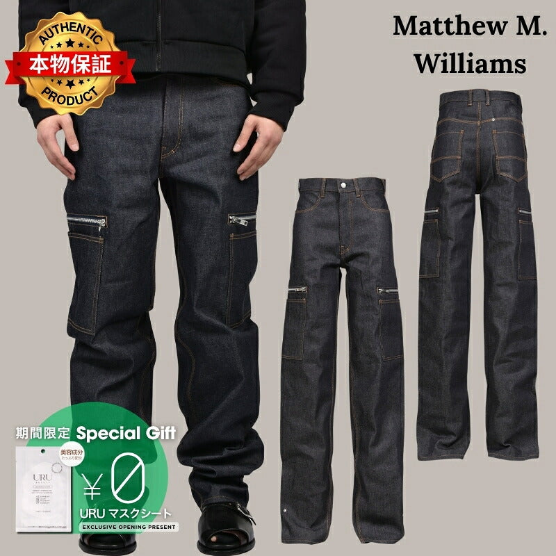 Matthew M. Williams マシュー・M・ウィリアムズ 【本物保証】 デニムパンツ ストリート系 メンズ BLUE RAW JAPANESE DENIM ZIP POCKET WORK JEAN / RAW BLU