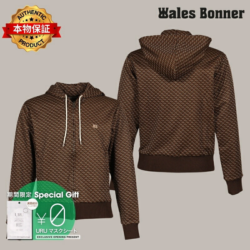 Wales Bonner ウェールズ・ボナー 【本物保証】 パーカー ストリート系 メンズ HOODED TRACK JACKET / BRW CARAMEL CAMEL