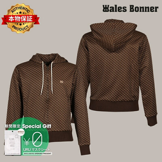 Wales Bonner ウェールズ・ボナー 【本物保証】 パーカー ストリート系 メンズ HOODED TRACK JACKET / BRW CARAMEL CAMEL
