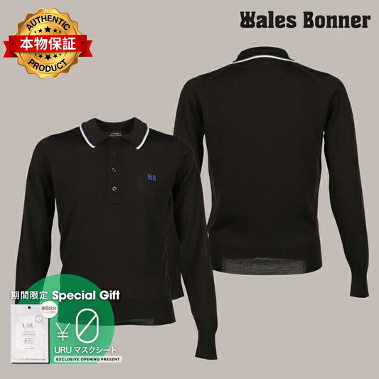Wales Bonner ウェールズ・ボナー 【本物保証】 ニット ストリート系 メンズ HENRY POLO / DARK BRW