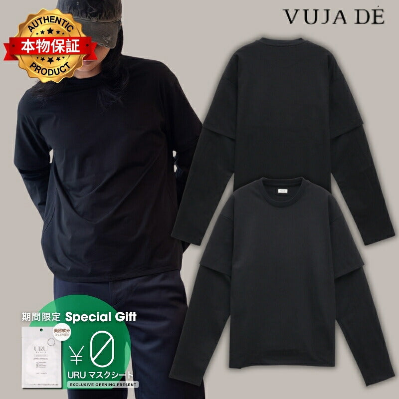 VUJA DE 【本物保証】 Tシャツ ストリート系 メンズ IRIS LAYERED LS T-SHIRT(Exclusive)