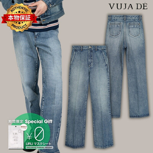 VUJA DE 【本物保証】 デニムパンツ ストリート系 メンズ DYLAN FLARED DENIM PANTS