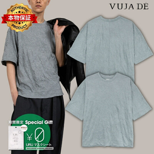 VUJA DE 【本物保証】 Tシャツ ストリート系 メンズ TOTTI CRINKLED T-SHIRT IN COTTON(Exclusive)
