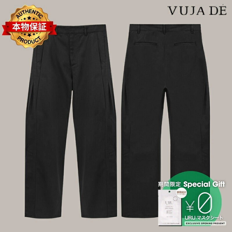 VUJA DE 【本物保証】 パンツ ストリート系 メンズ GALA PLEATED TROUSERS(サイドタック入りトラウザー)