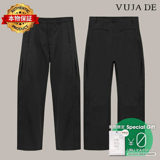 VUJA DE 【本物保証】 パンツ ストリート系 メンズ GALA PLEATED TROUSERS(サイドタック入りトラウザー)