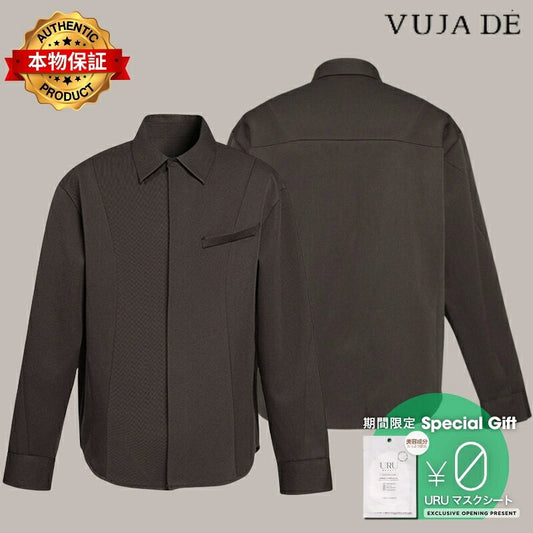 VUJA DE 【本物保証】 ジャケット ストリート系 メンズ NOLAN MISDIRECTED AFFIX JACKET IN DEEP BROWN