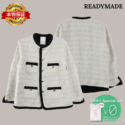 READYMADE 【本物保証】 ジャケット・アウター ストリート系 メンズ TWEED JKT SILVER_WHT