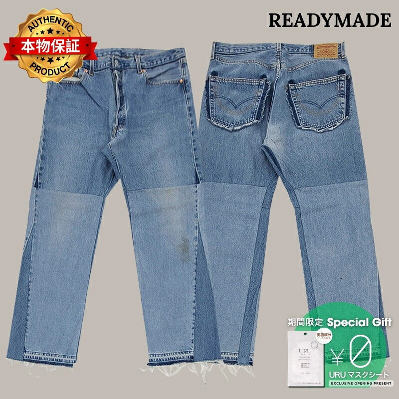 READYMADE 【本物保証】 パンツ ストリート系 メンズ DENIM WIDE FLARE(L)