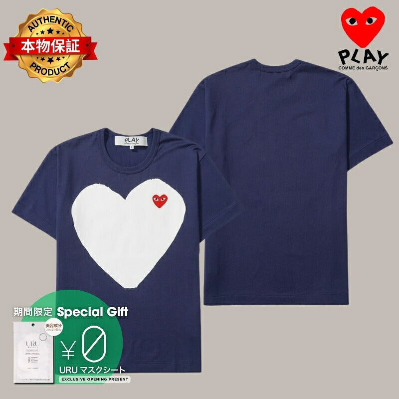 PLAY COMME des GARCONS プレイ コムデギャルソン 【本物保証】 Tシャツ ストリート系 ユニセックス プレイコムデギャルソン AX-T184-051 "ネイビー"