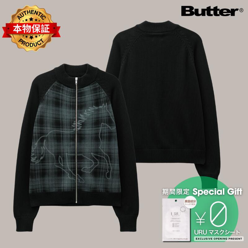 Butter Goods Butter Goods 【本物保証】 ニット ストリート系 メンズ Mustang Zip-Thru Knit Sweater