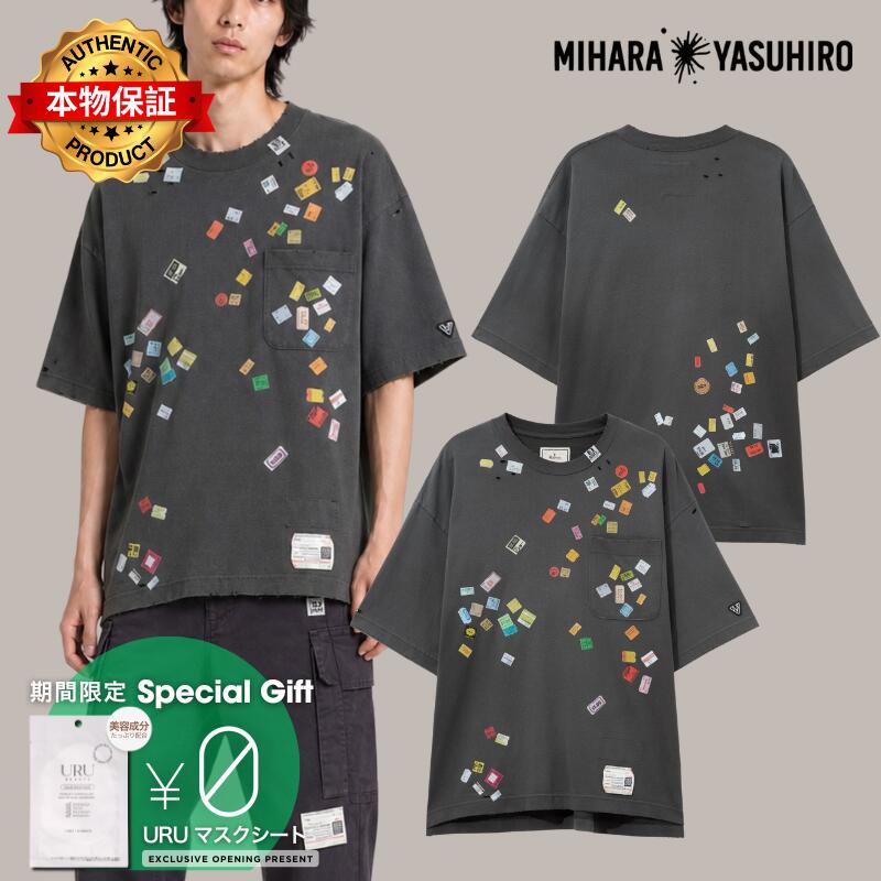 Maison Mihara Yasuhiro メゾン ミハラヤスヒロ 【本物保証】 Tシャツ ストリート系 メンズ Price Tag Sticker Printed T-Shirt