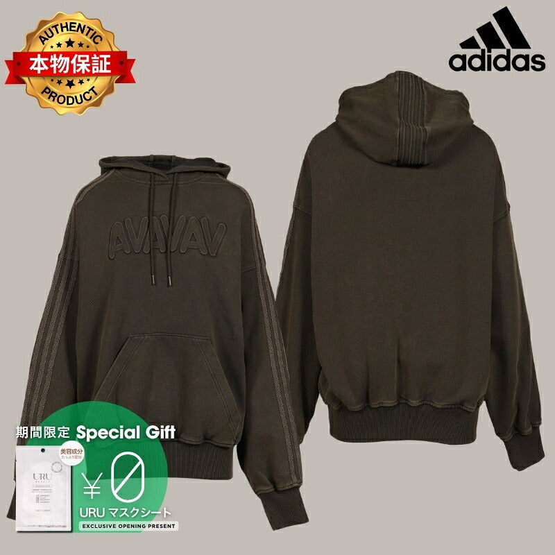 adidas Originals × AVAVAV 【本物保証】 パーカー ストリート系 メンズ AVAVAV SHOULDERLESS HOODIE / CARBON