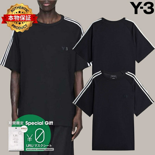 Y3 Yohji Yamamoto 【本物保証】 Tシャツ ストリート系 メンズ Y-3 SHORT SLEEVE TEE 3-STRIPES